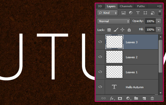 Colorful Autumn Text Effect step 3