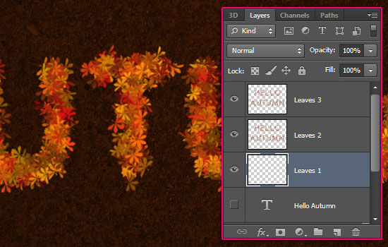 Colorful Autumn Text Effect step 6