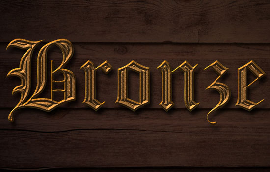 Bronze Text Effect step 3