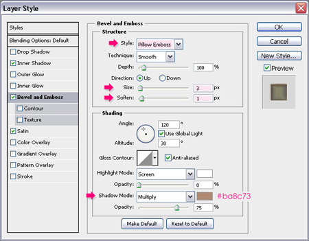 Candy TE step 8_Bevel and Emboss