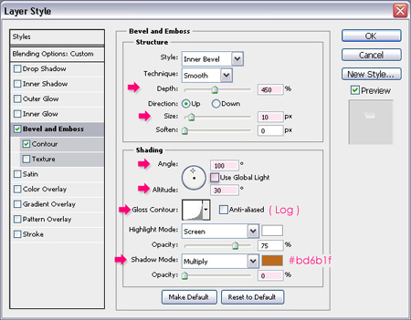 Candy TE step 9_Bevel and Emboss