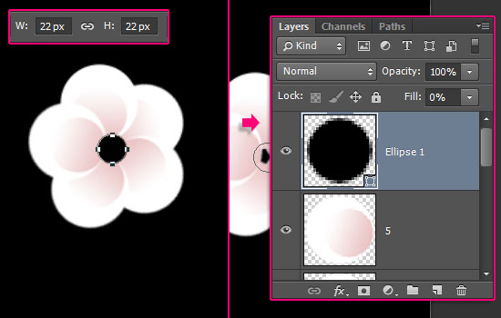 Cherry Blossoms Text Effect step 2