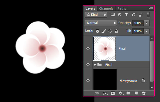 Cherry Blossoms Text Effect step 2