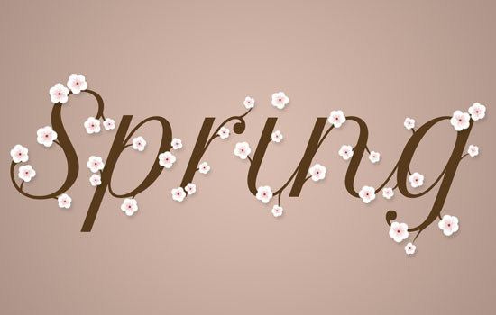 Cherry Blossoms Text Effect step 5