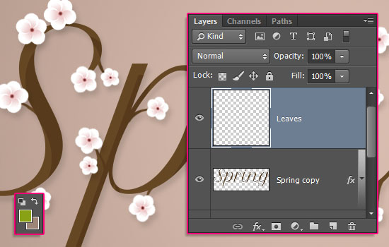 Cherry Blossoms Text Effect step 7