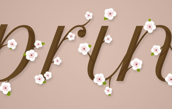 Cherry Blossoms Text Effect step 7