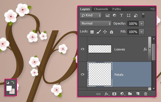 Cherry Blossoms Text Effect step 8