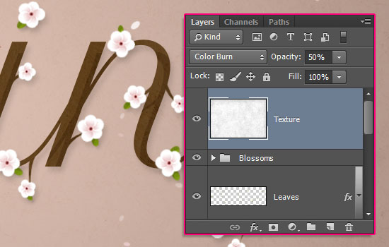 Cherry Blossoms Text Effect step 8