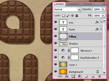 Chocolate Bar Text Effect step 5