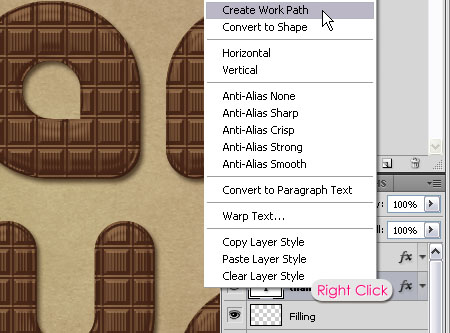 Chocolate Bar Text Effect step 5