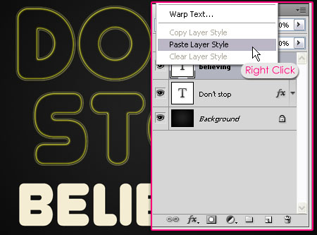 Colorful Retro Text Effect step 2