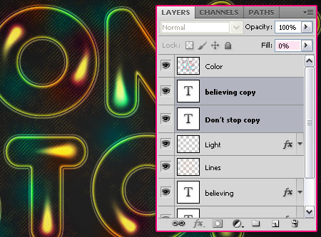 Colorful Retro Text Effect step 9