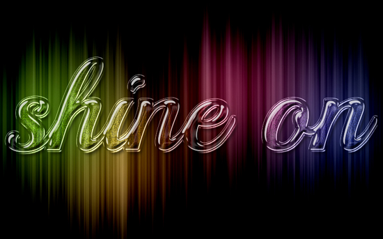 Colorful Sparkling Glass Text Effect