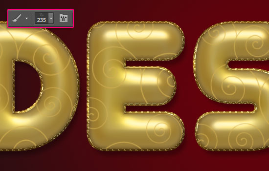 Decorated Gold Metallic Text Effect step 5