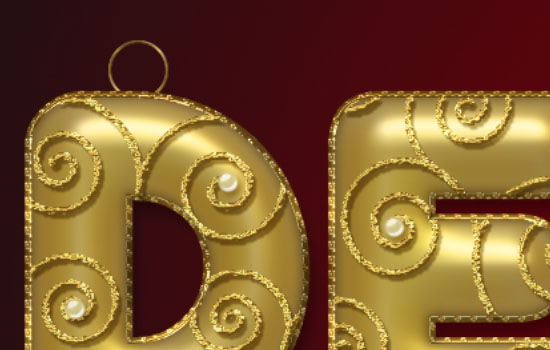 Decorated Gold Metallic Text Effect step 8