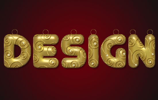 Decorated Gold Metallic Text Effect step 8