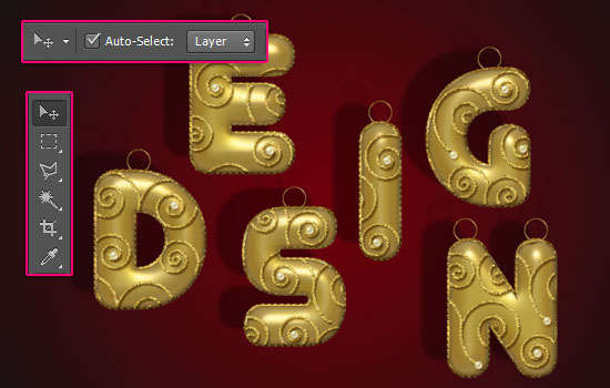 Decorated Gold Metallic Text Effect step 10