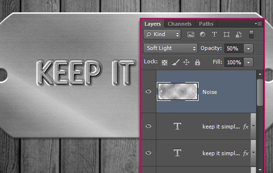 Embossed Metal Tag Text Effect step 7