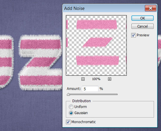 Striped Fuzzy Text Effect step 7