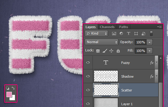 Striped Fuzzy Text Effect step 9