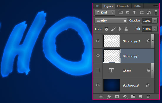 Ghostly Text Effect step 4