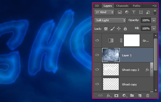 Ghostly Text Effect step 6