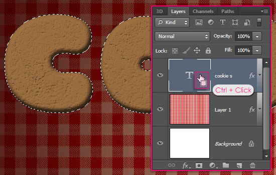 Gingerbread Cookies Text Effect step 3