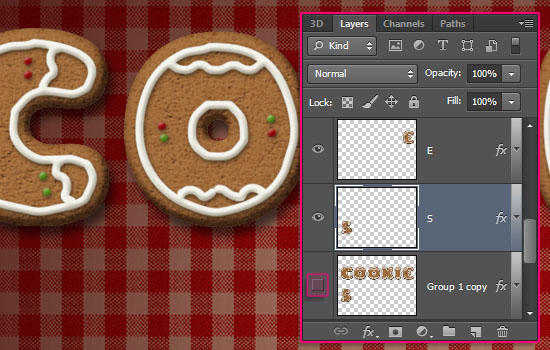 Gingerbread Cookies Text Effect step 9