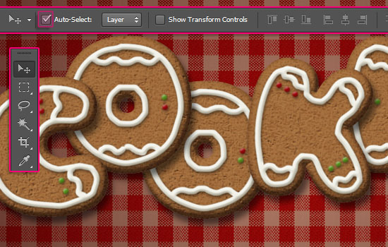 Gingerbread Cookies Text Effect step 9