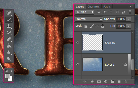 Glittering Red and Melting Ice Text Effect step 8