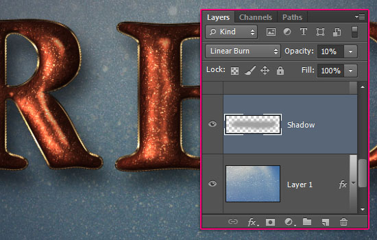 Glittering Red and Melting Ice Text Effect step 8