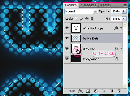 Glowing Polkadots Text Effect step 5