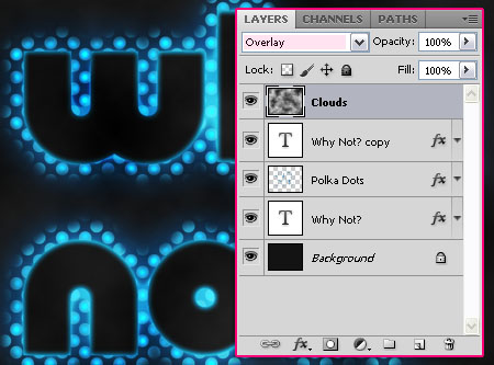 Glowing Polkadots Text Effect step 6