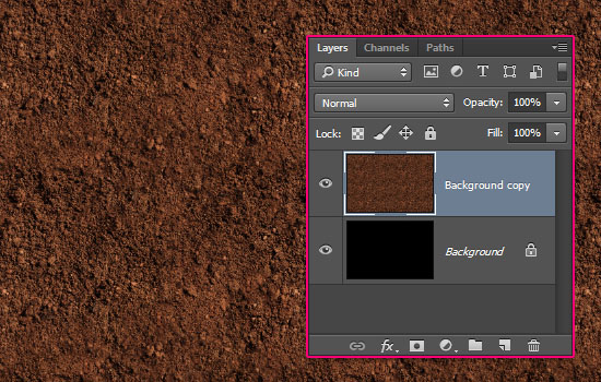 Grass and Dirt Text Effect step 1