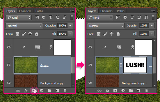 Grass and Dirt Text Effect step 3