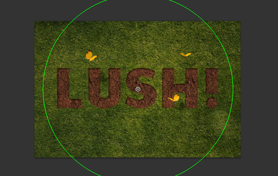 Grass and Dirt Text Effect step 6