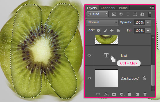 Kiwi Text Effect step 4