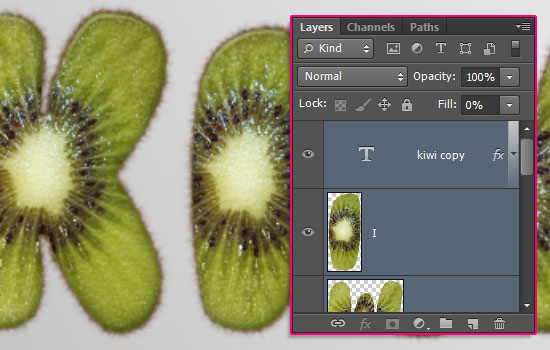 Kiwi Text Effect step 6