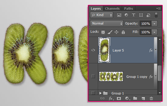 Kiwi Text Effect step 7