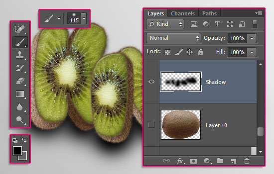 Kiwi Text Effect step 9