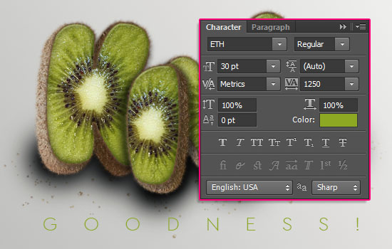 Kiwi Text Effect step 11