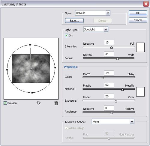 Light Tubes Text Effect step 1