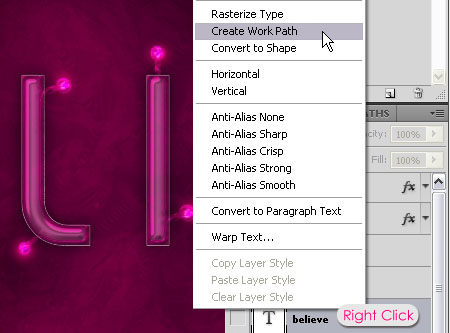 Light Tubes Text Effect step 6