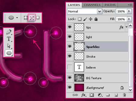 Light Tubes Text Effect step 7