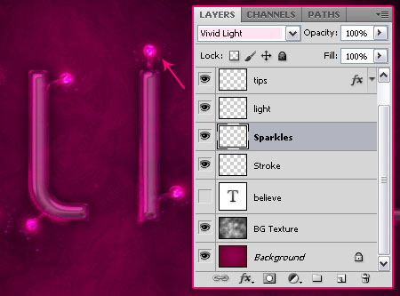 Light Tubes Text Effect step 7