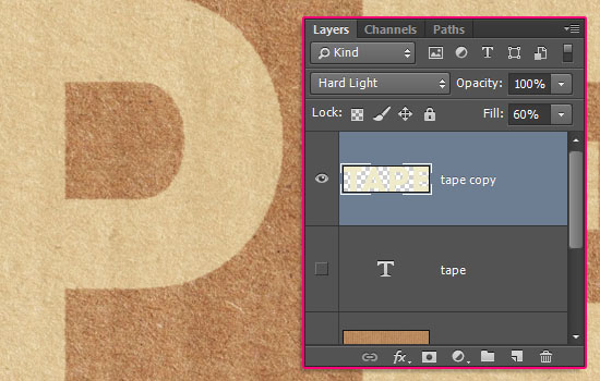 Masking Tape Text Effect step 3