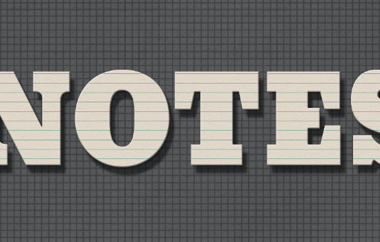 Note Cards Text Effect step 3
