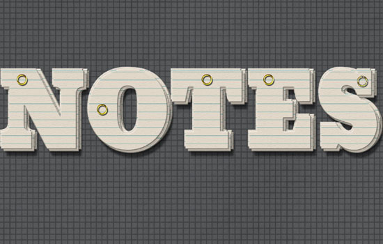 Note Cards Text Effect step 4