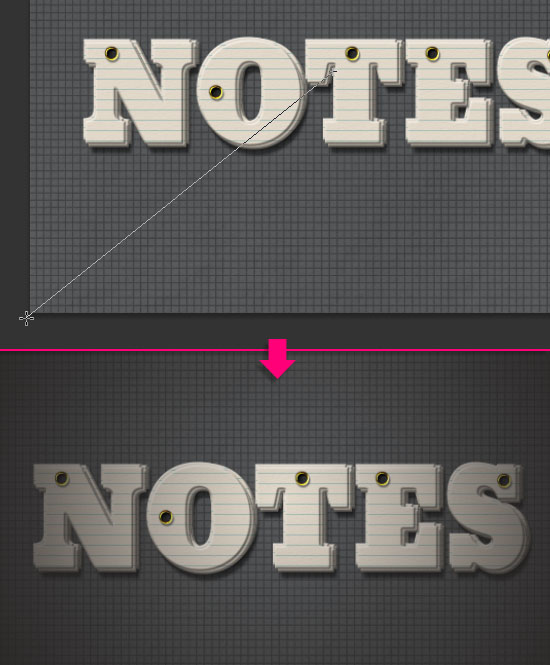 Note Cards Text Effect step 7