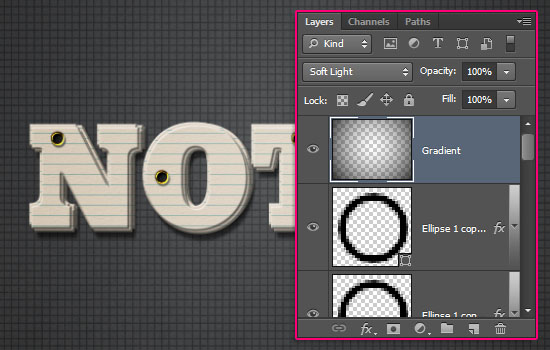 Note Cards Text Effect step 7